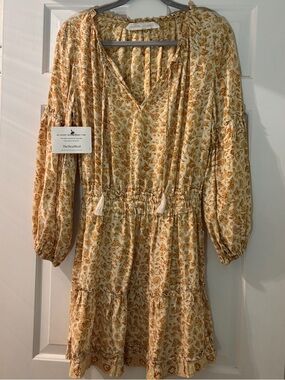Natalie Martin Boho Floral V-Neck Tiered Mini Dress
